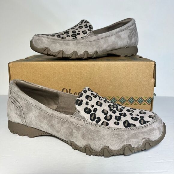 Skechers Bikers Fierce Instinct MC Relax Leopard Loafers - Picture 1 of 6